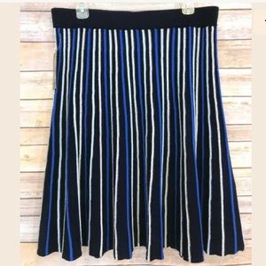 NWT Pure Collection Skirt Blue Cashmere Wool Sz L